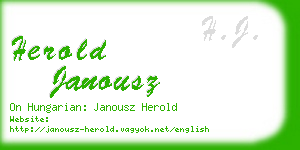 herold janousz business card